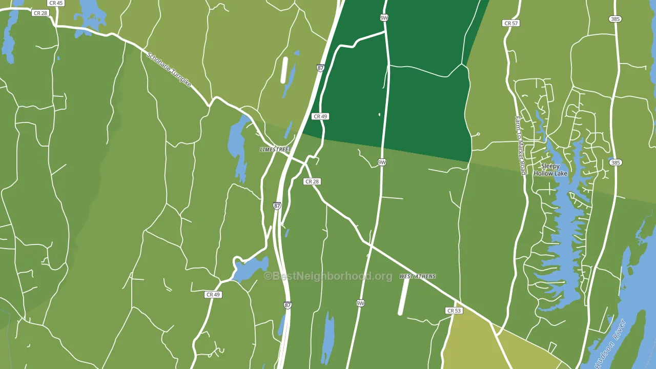 Limestreet, NY block-group voter-turnout map