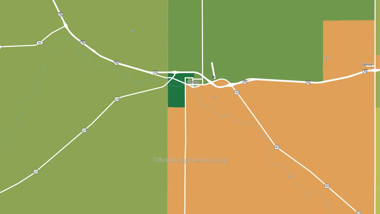 Limon, CO block-group voter-turnout map