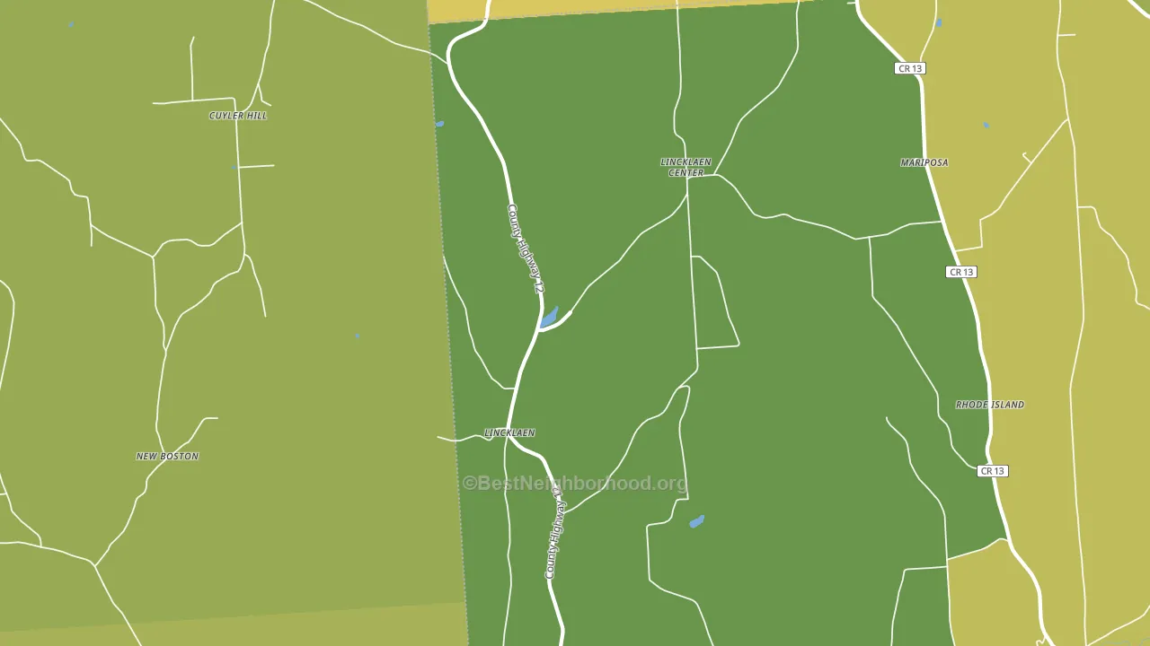 Lincklaen, NY block-group voter-turnout map