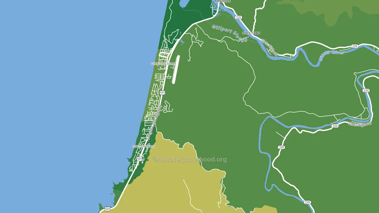 Lincoln Beach, OR block-group voter-turnout map