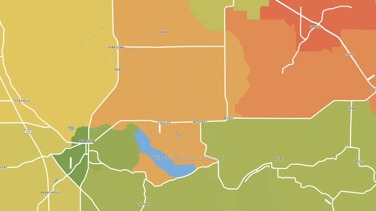 Lincoln County, AR block-group voter-turnout map
