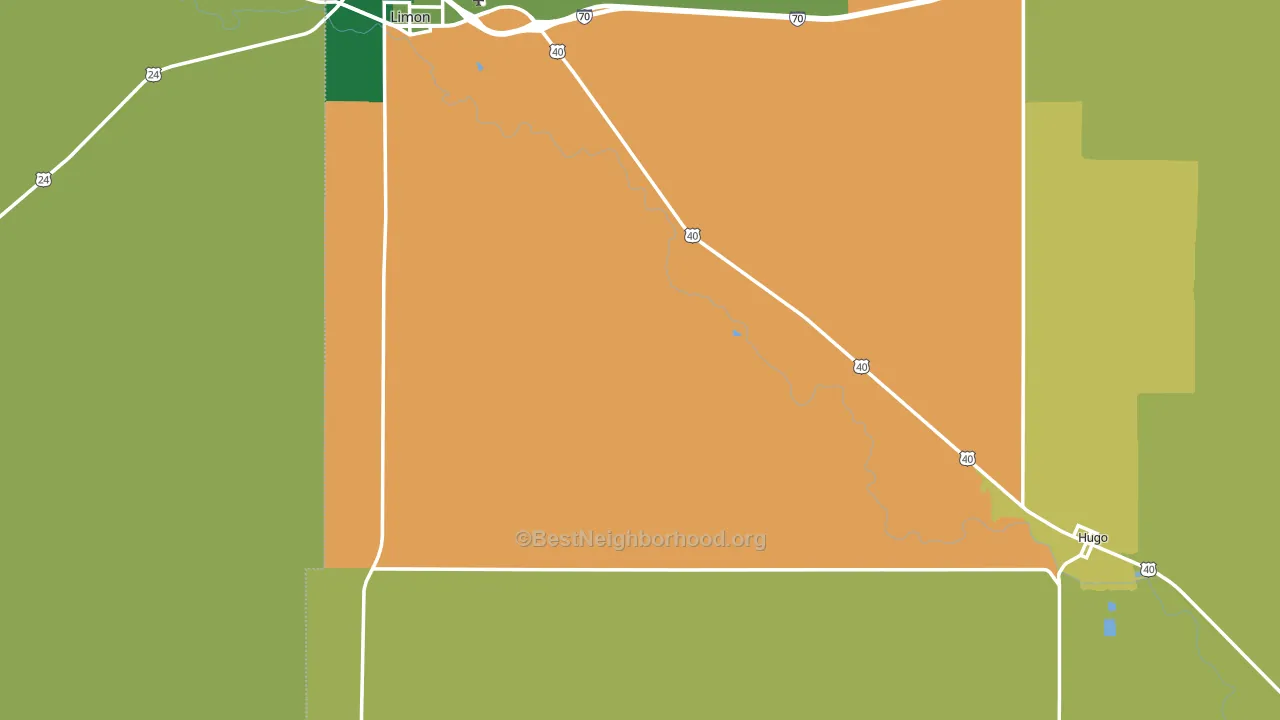 Lincoln County, CO block-group voter-turnout map