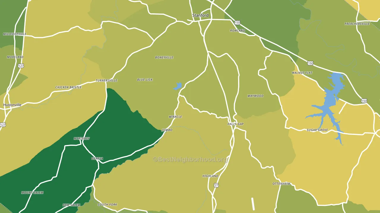 Lincoln County, KY block-group voter-turnout map