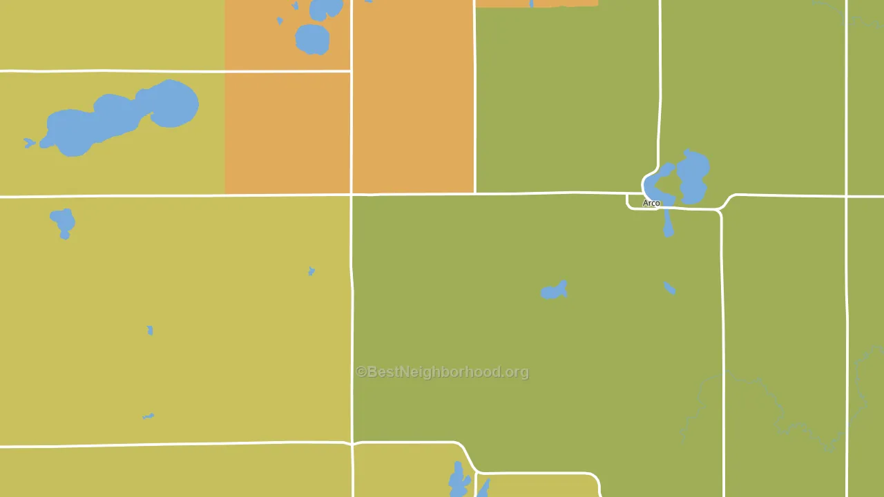 Lincoln County, MN block-group voter-turnout map