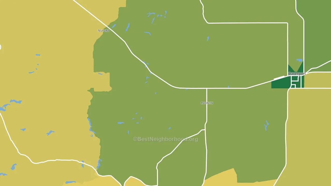 Lincoln County, WA block-group voter-turnout map