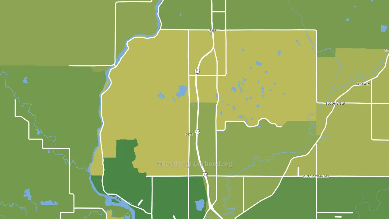 Lincoln County, WI block-group voter-turnout map