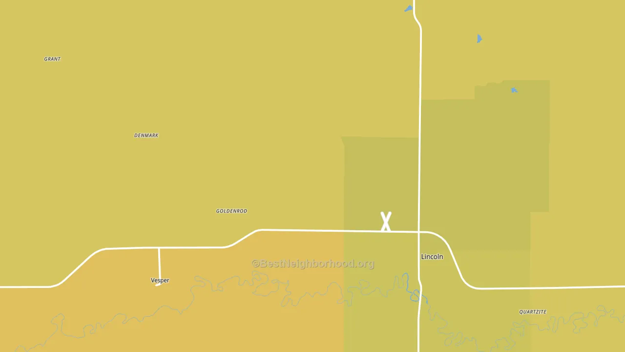 Lincoln, KS block-group voter-turnout map