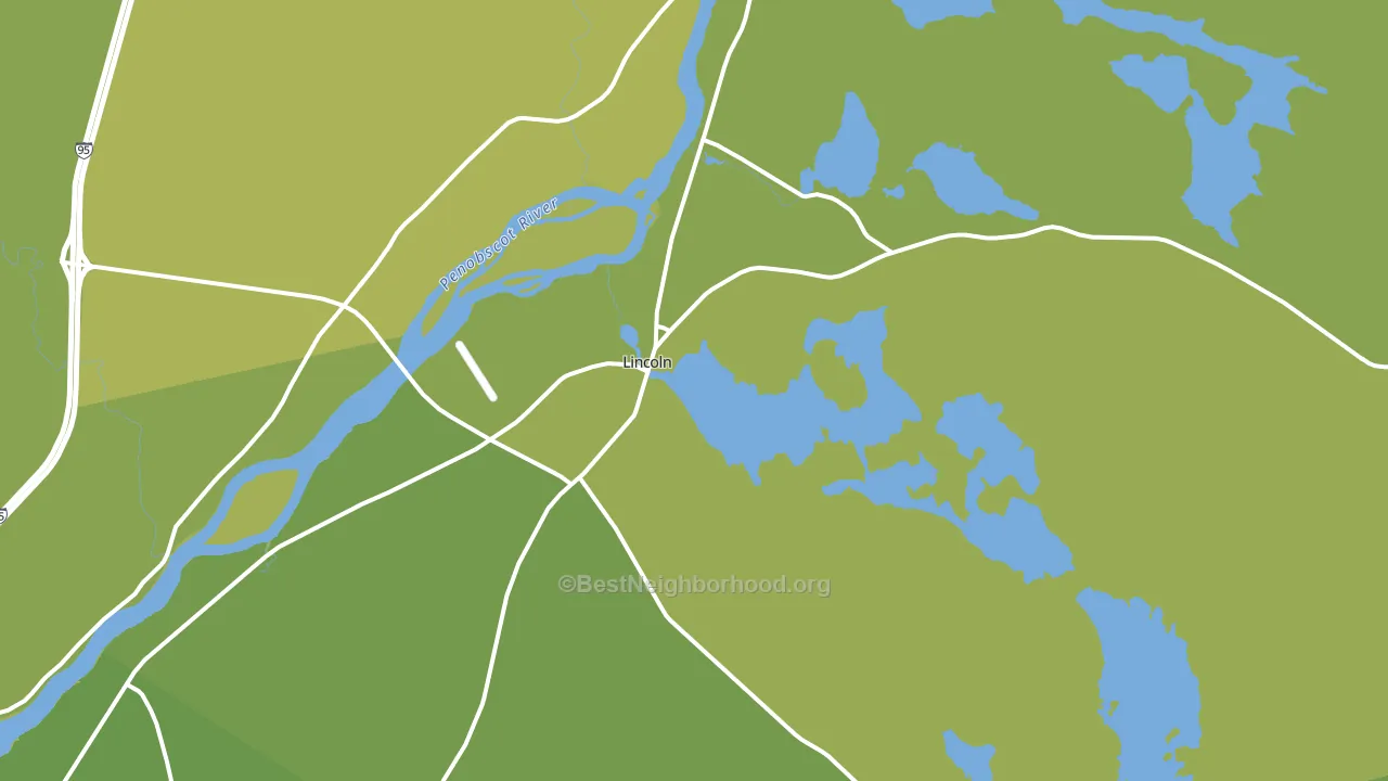 Lincoln, ME block-group voter-turnout map