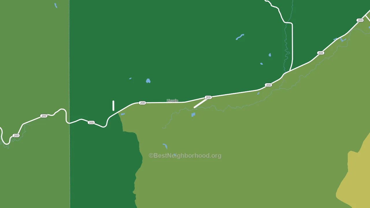 Lincoln, MT block-group voter-turnout map