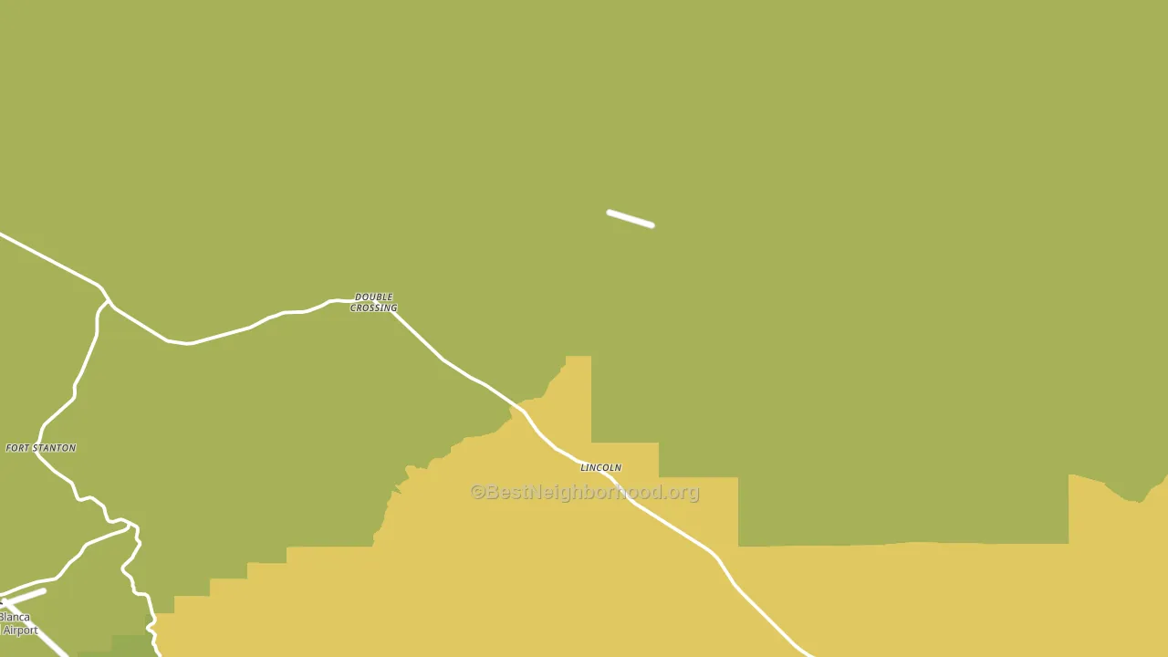 Lincoln, NM block-group voter-turnout map