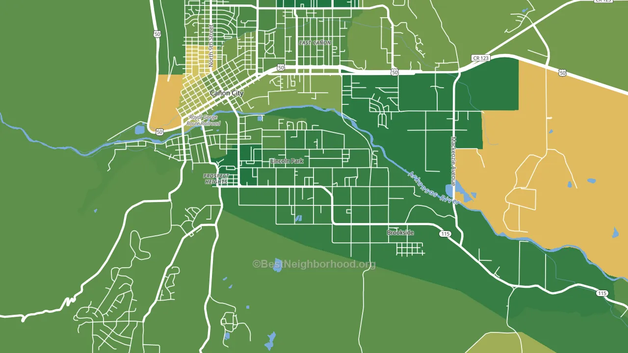 Lincoln Park, CO block-group voter-turnout map