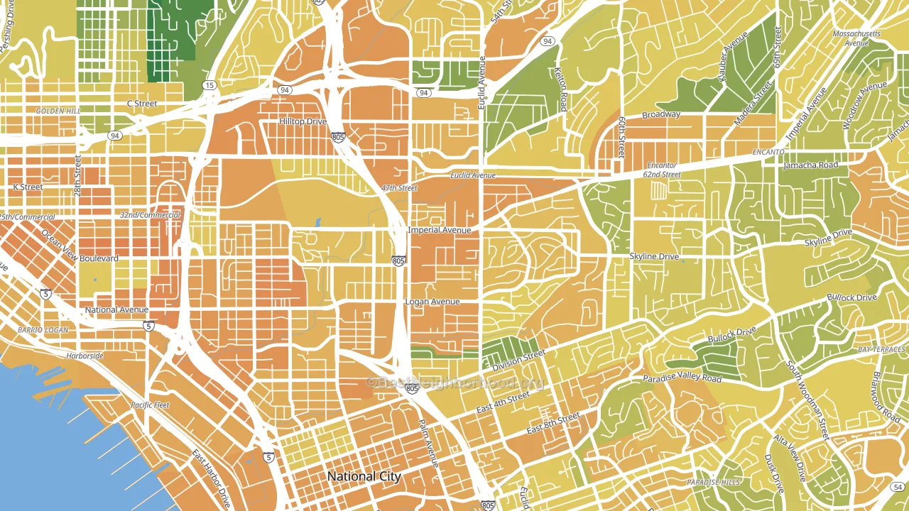 Lincoln Park, San Diego, CA block-group voter-turnout map