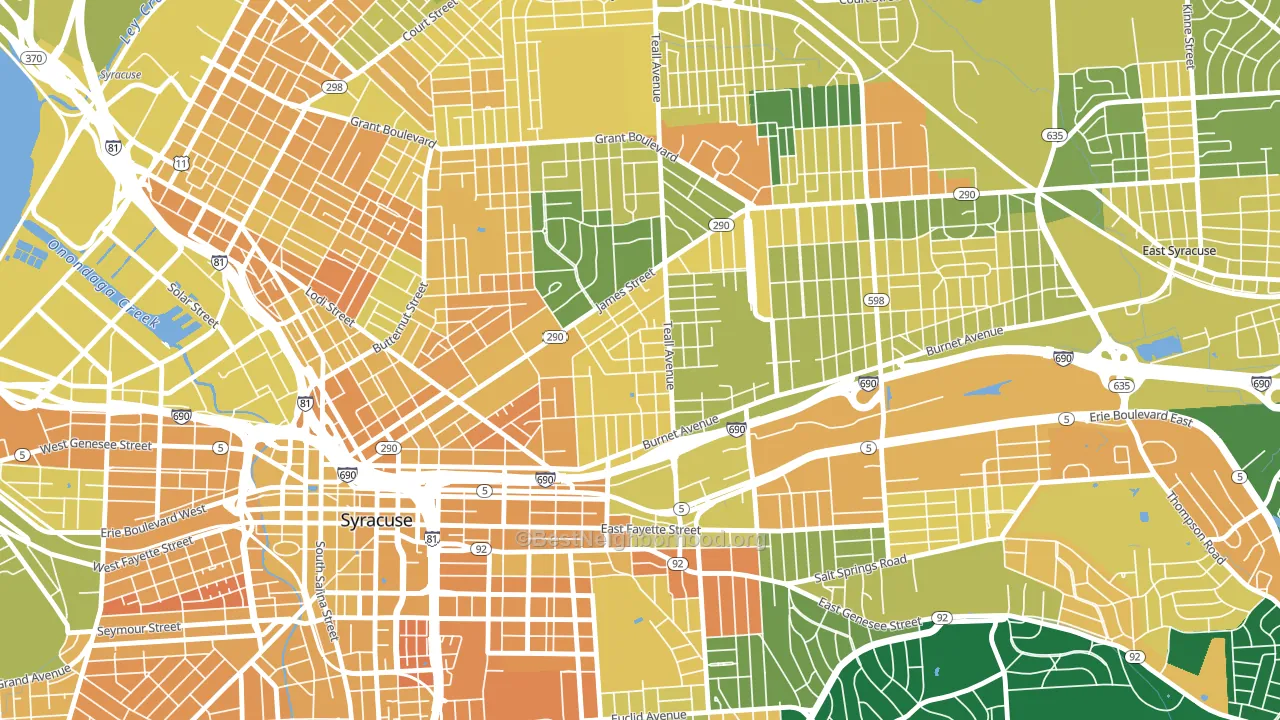 Lincoln Park-Syracuse, Syracuse, NY block-group voter-turnout map