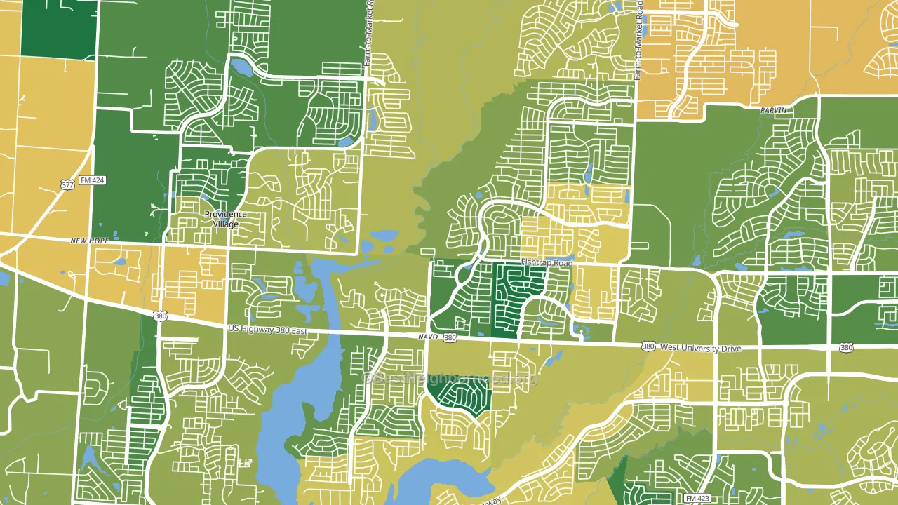Lincoln Park, TX block-group voter-turnout map