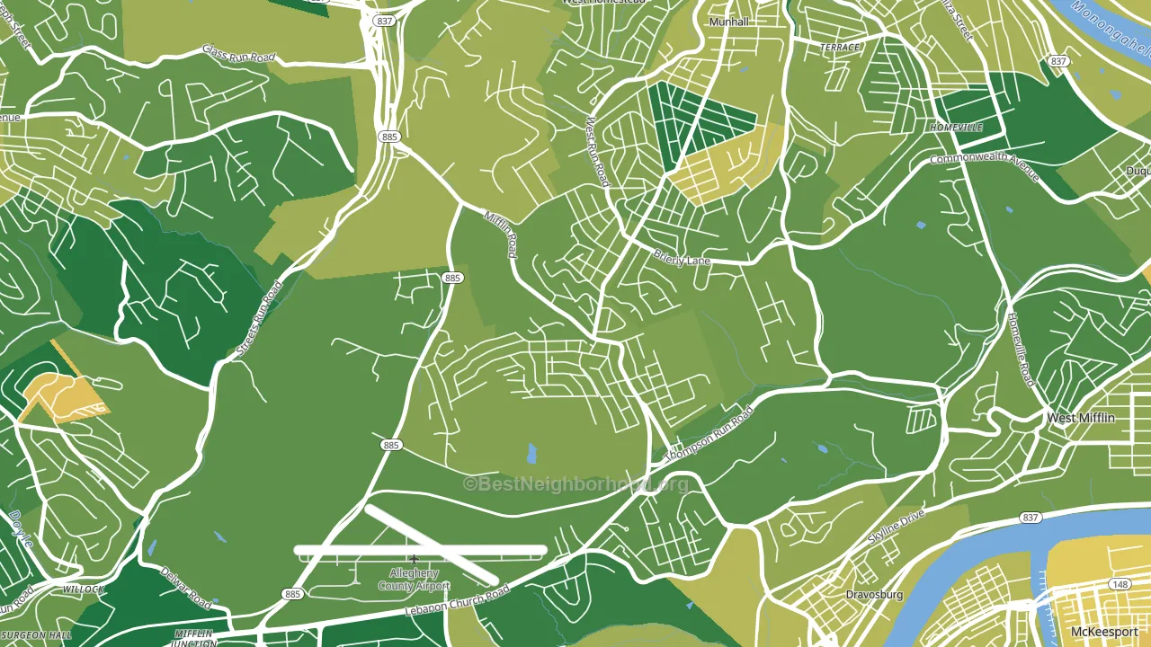 Lincoln Place, Pittsburgh, PA block-group voter-turnout map