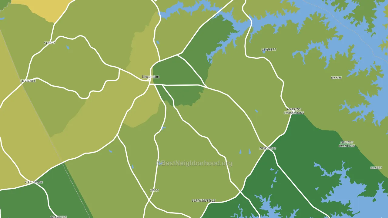 Lincolnton, GA block-group voter-turnout map