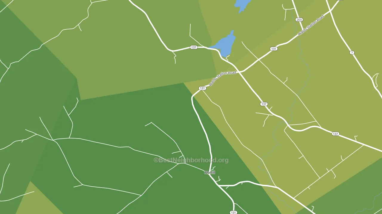 Lincolnville Center, ME block-group voter-turnout map