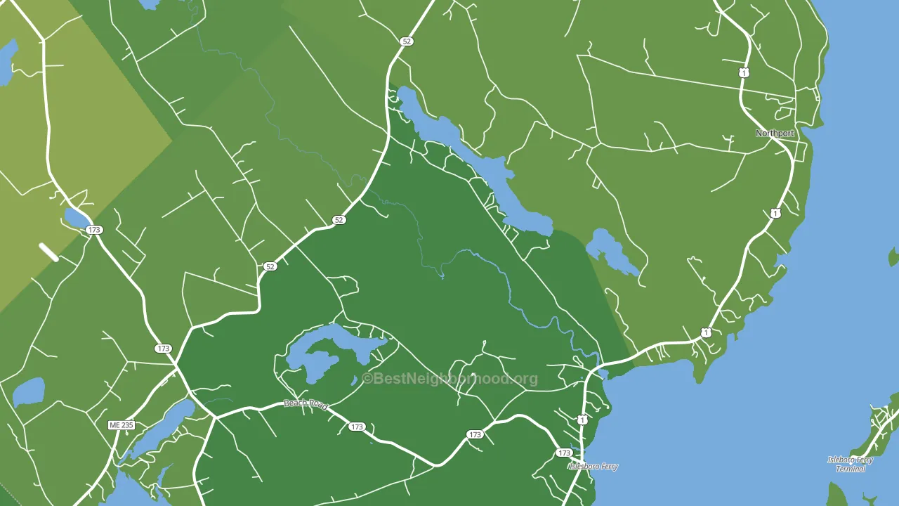 Lincolnville, ME block-group voter-turnout map