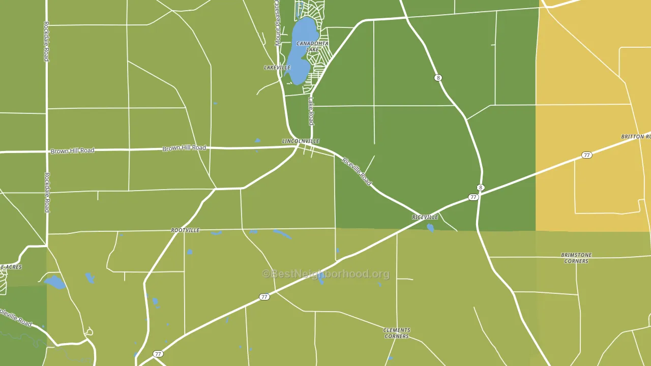 Lincolnville, PA block-group voter-turnout map