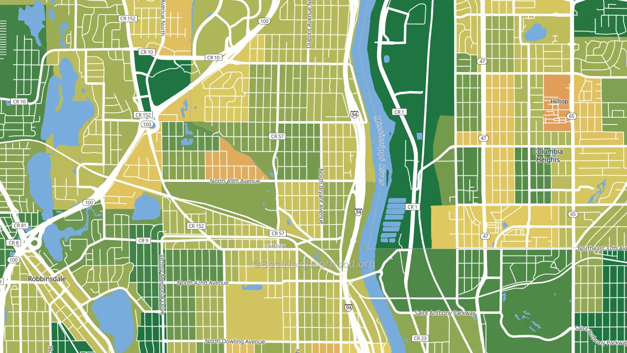 Lind-Bohanon, Minneapolis, MN block-group voter-turnout map