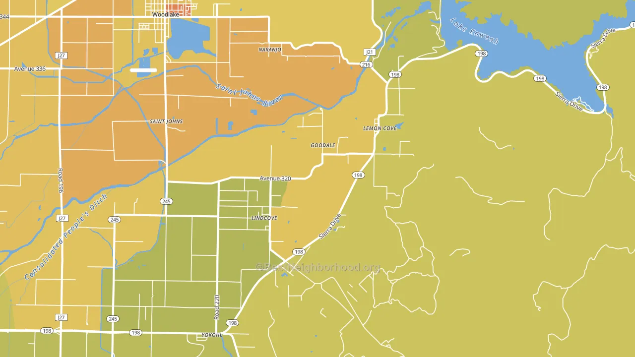 Lind Cove, CA block-group voter-turnout map