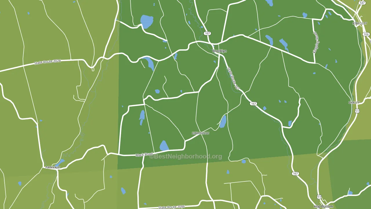 Lindaville, PA block-group voter-turnout map