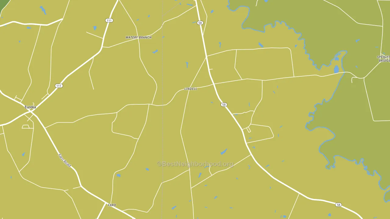 Lindell, NC block-group voter-turnout map