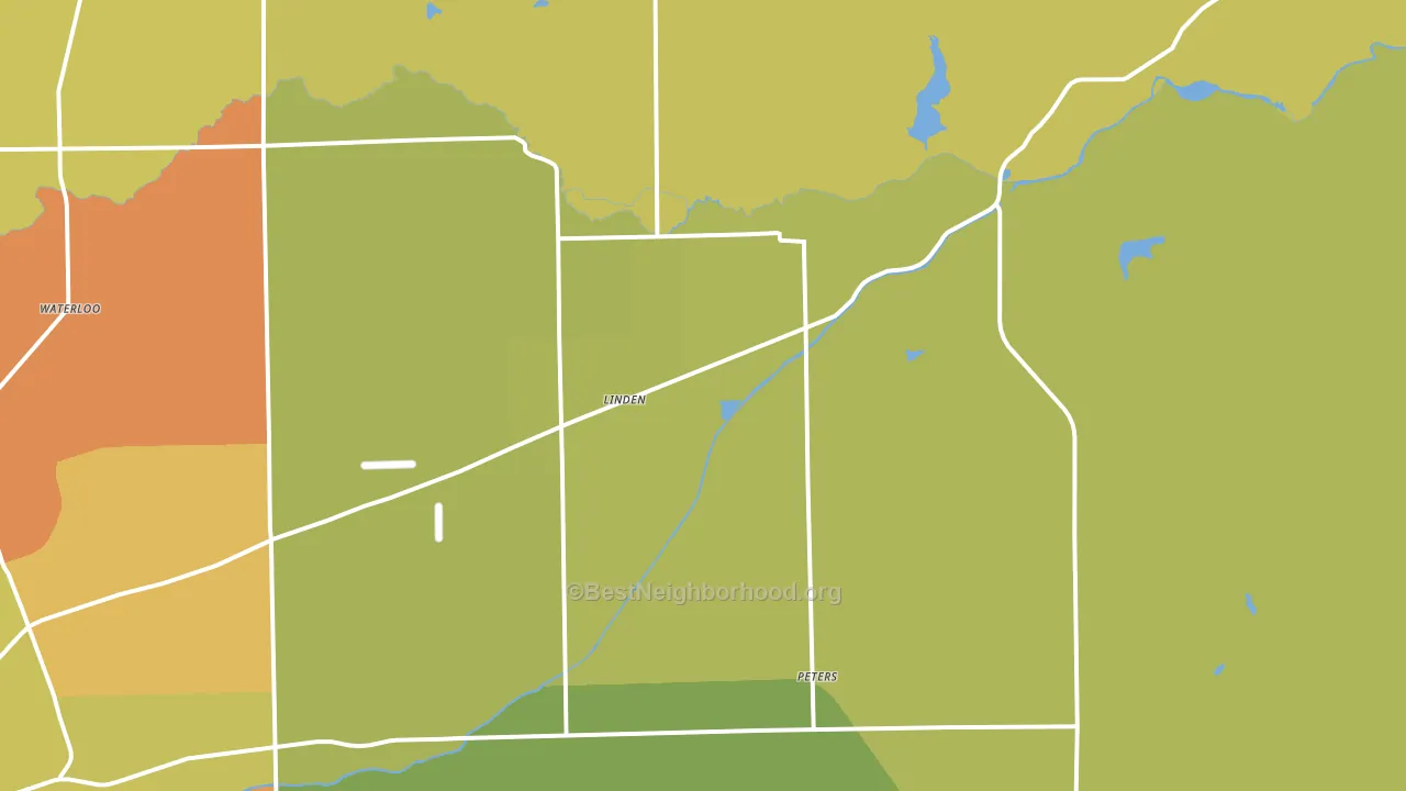Linden, CA block-group voter-turnout map