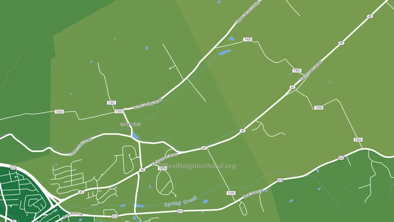 Linden Hall, PA block-group voter-turnout map