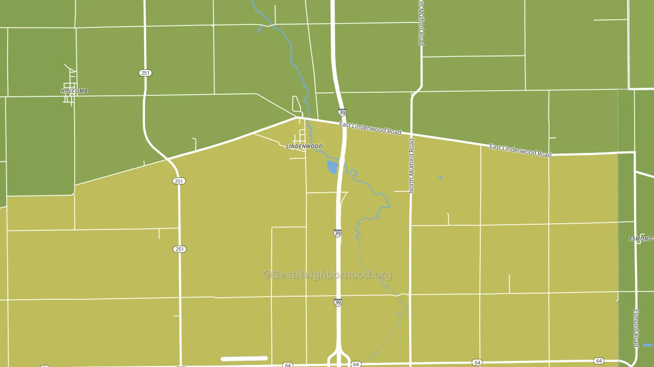 Lindenwood, IL block-group voter-turnout map
