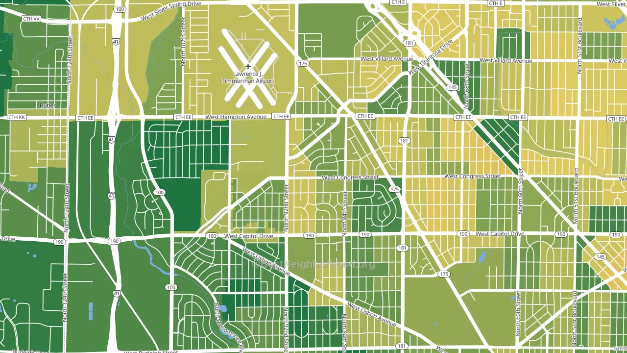 Lindsay Park, Milwaukee, WI block-group voter-turnout map