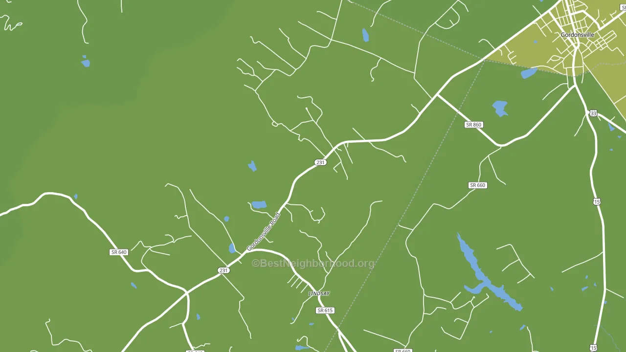 Lindsay, VA block-group voter-turnout map