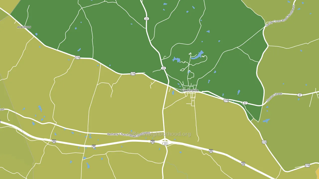 Linesville, GA block-group voter-turnout map