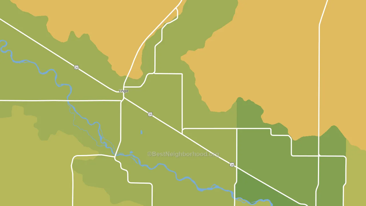 Lingle, WY block-group voter-turnout map
