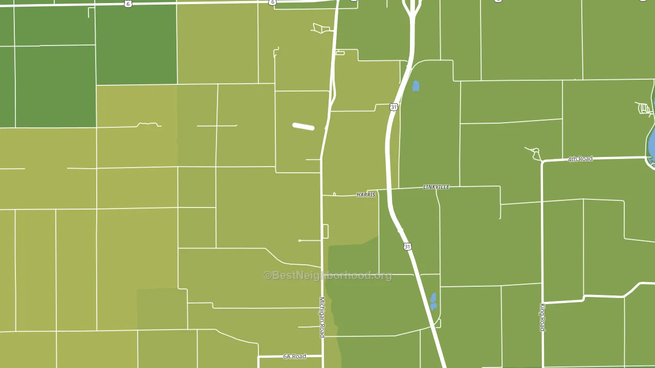 Linkville, IN block-group voter-turnout map