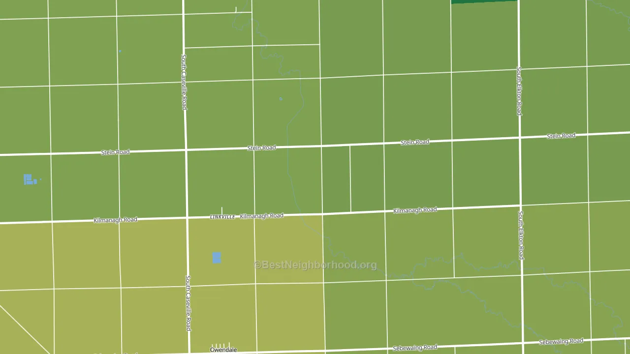 Linkville, MI block-group voter-turnout map