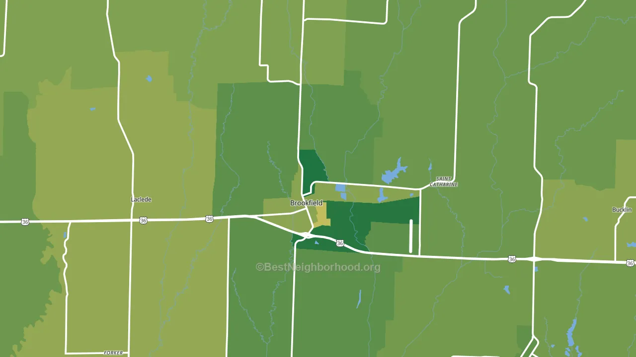 Linn County, MO block-group voter-turnout map