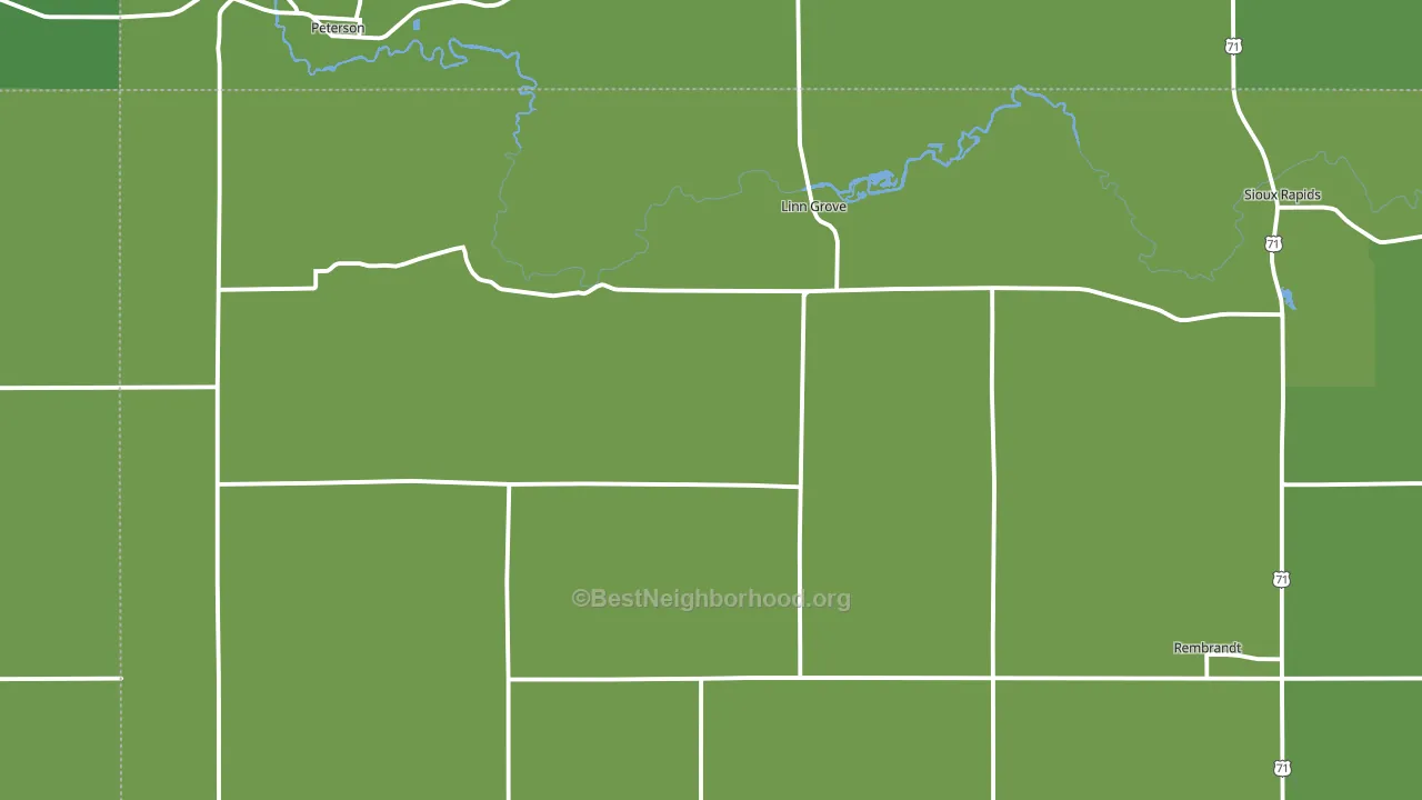 Linn Grove, IA block-group voter-turnout map
