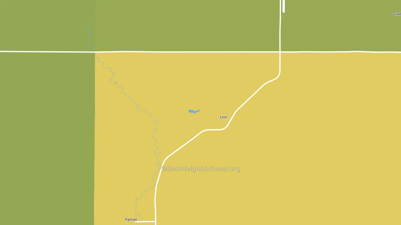 Linn, KS block-group voter-turnout map