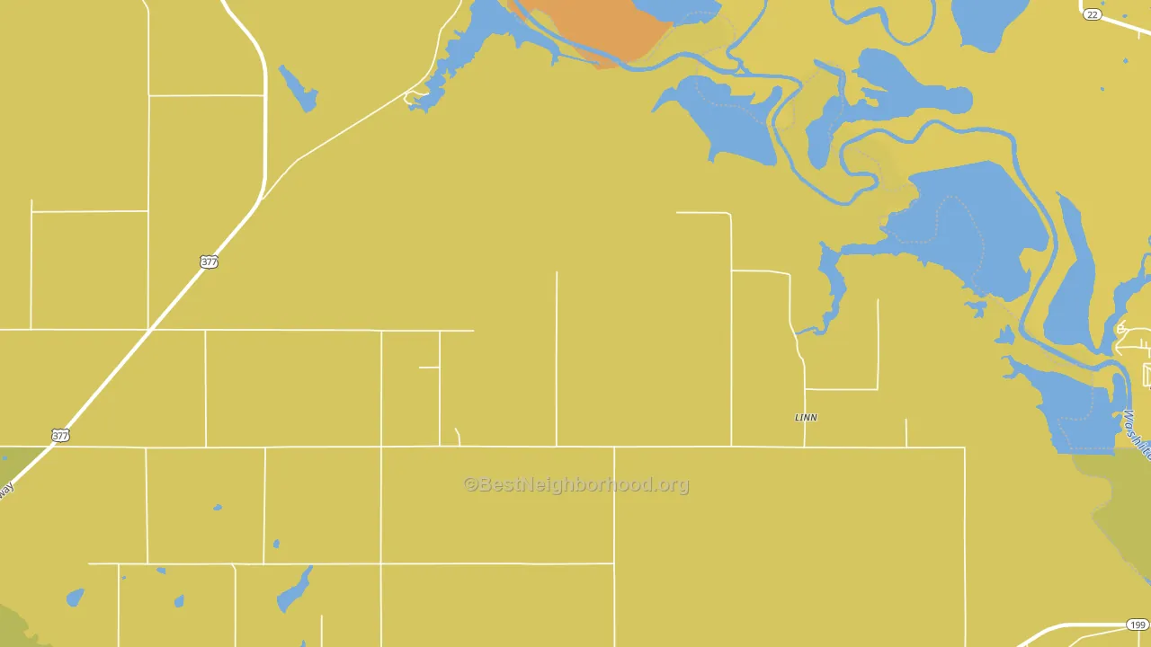 Linn, OK block-group voter-turnout map