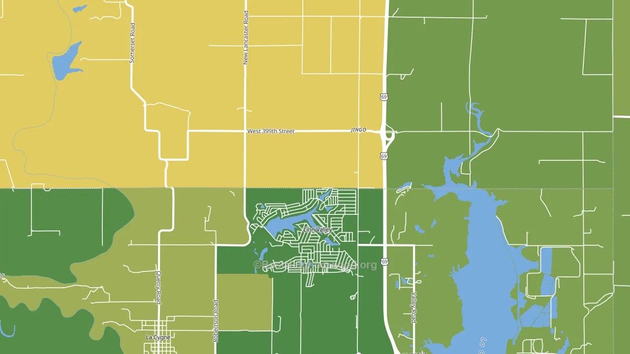 Linn Valley, KS block-group voter-turnout map