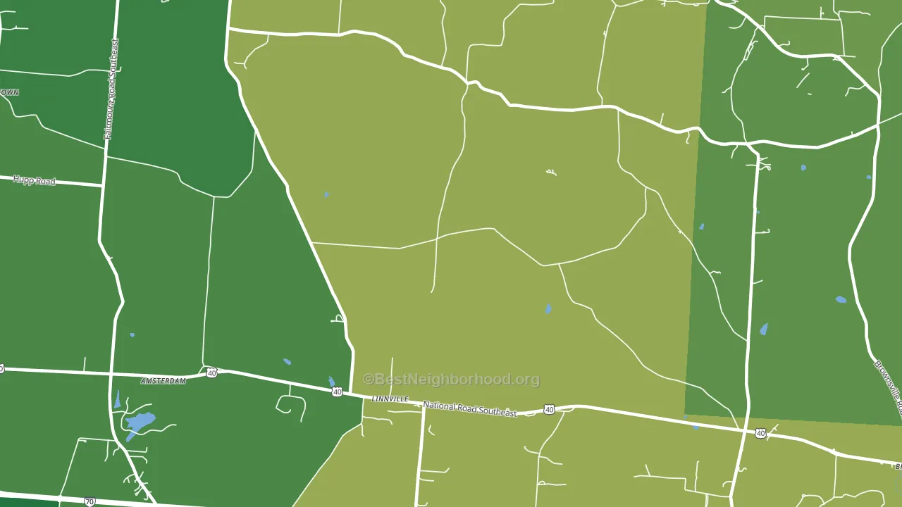 Linnville, OH block-group voter-turnout map