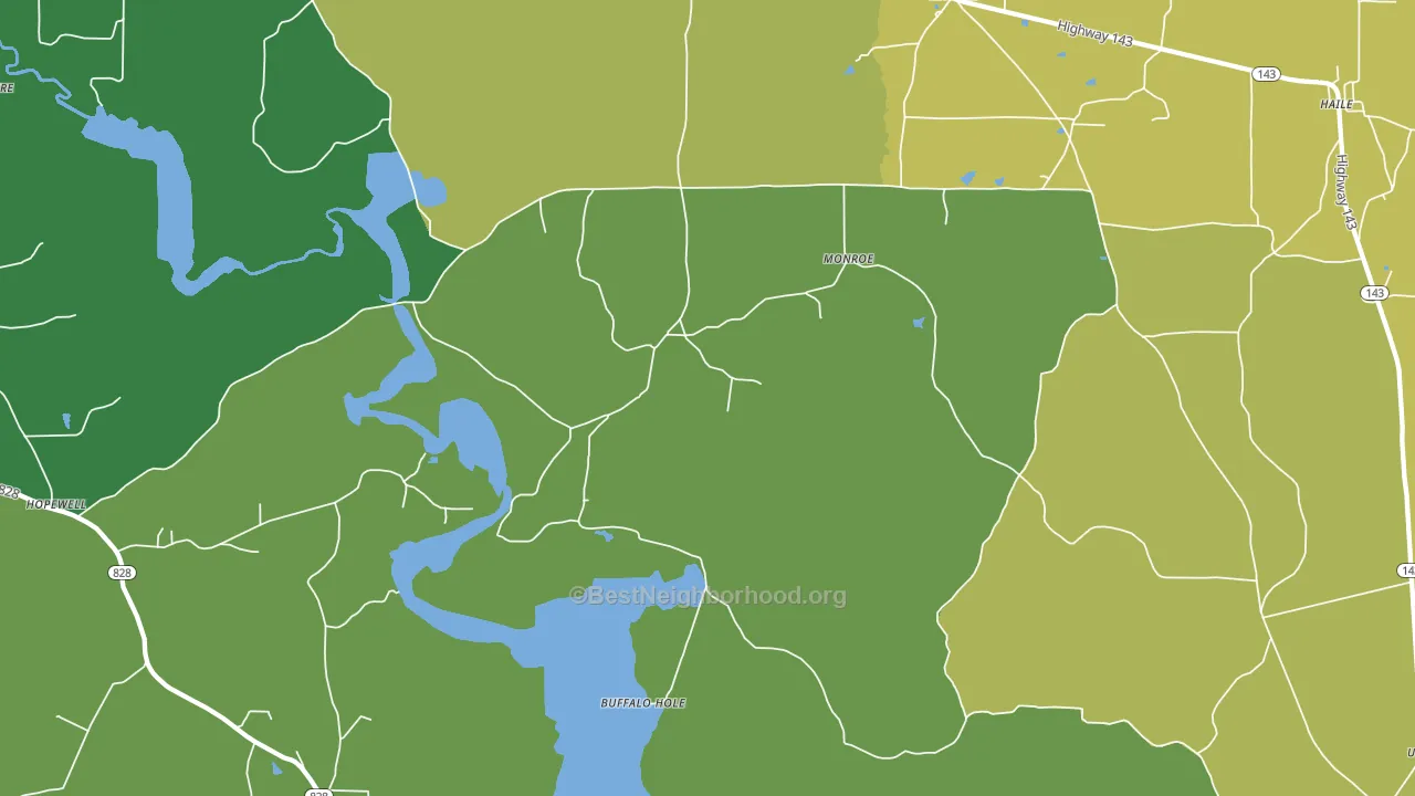 Linville, LA block-group voter-turnout map