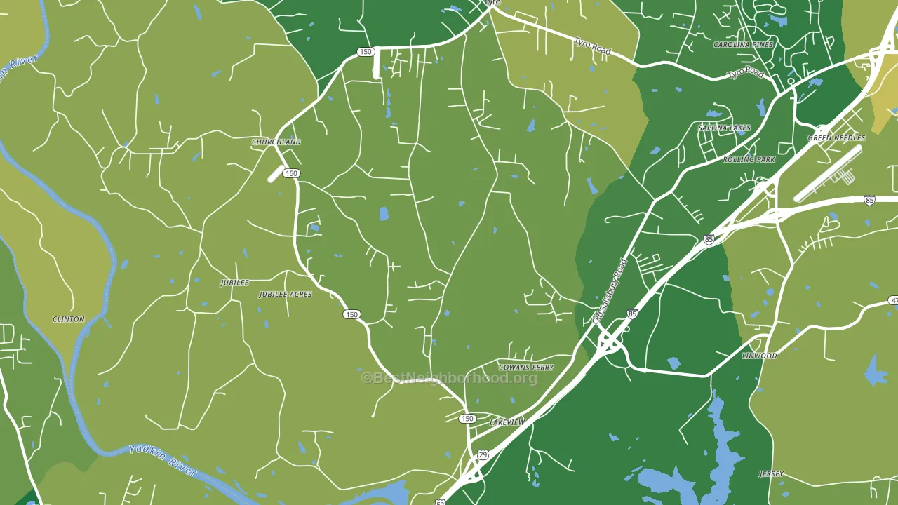 Linwood, NC block-group voter-turnout map