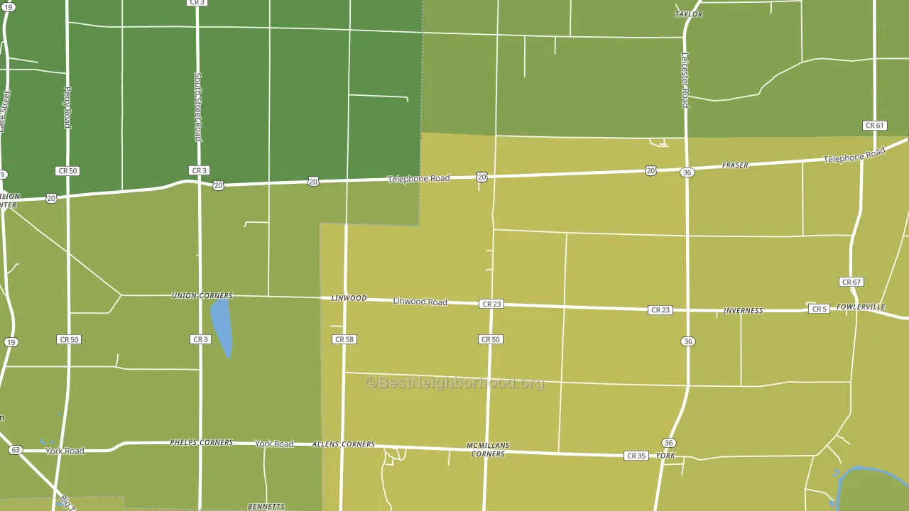 Linwood, NY block-group voter-turnout map