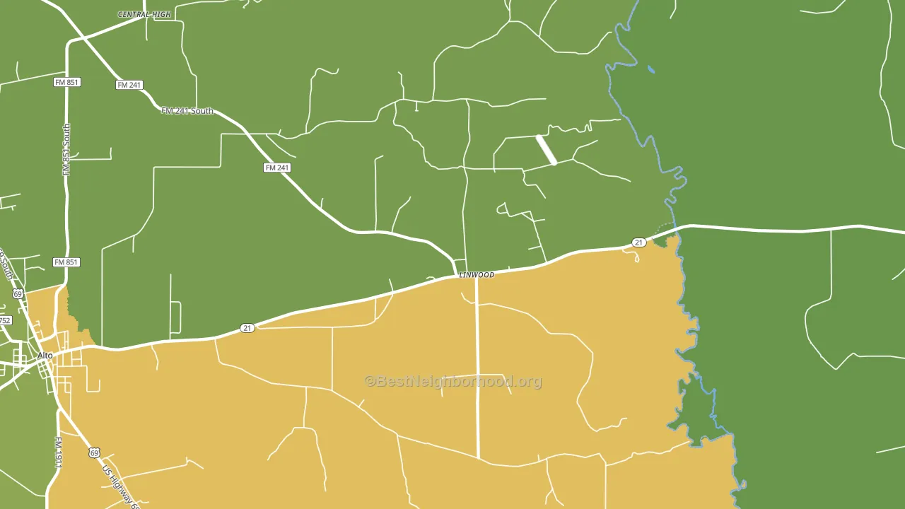 Linwood, TX block-group voter-turnout map