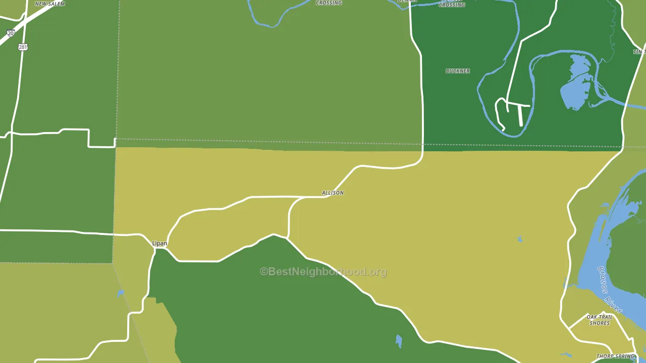 Lipan, TX block-group voter-turnout map