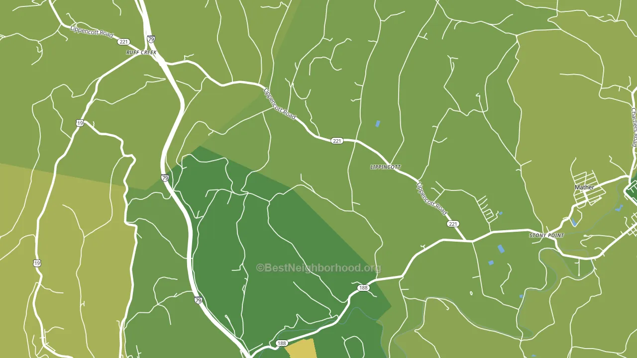 Lippincott, PA block-group voter-turnout map