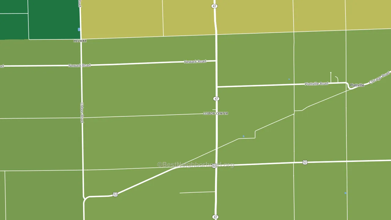 Lisbon Center, IL block-group voter-turnout map
