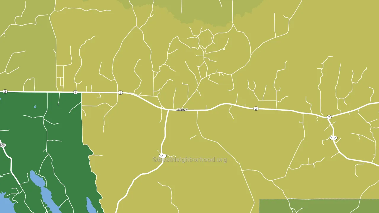 Lisbon, LA block-group voter-turnout map